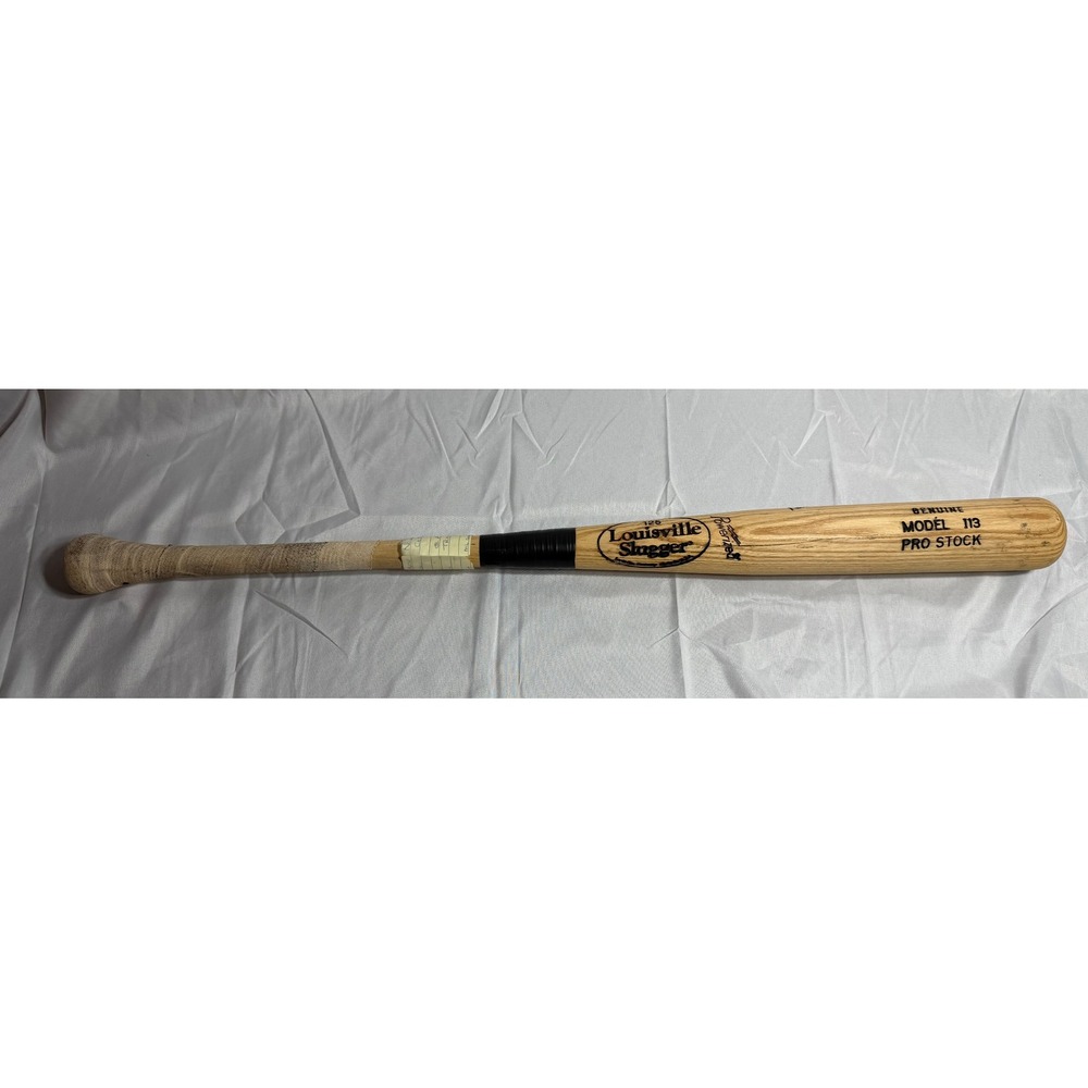 Adam Melhuse Oakland A's Signed Game Used Louisville Slugger Bat 34" T110
